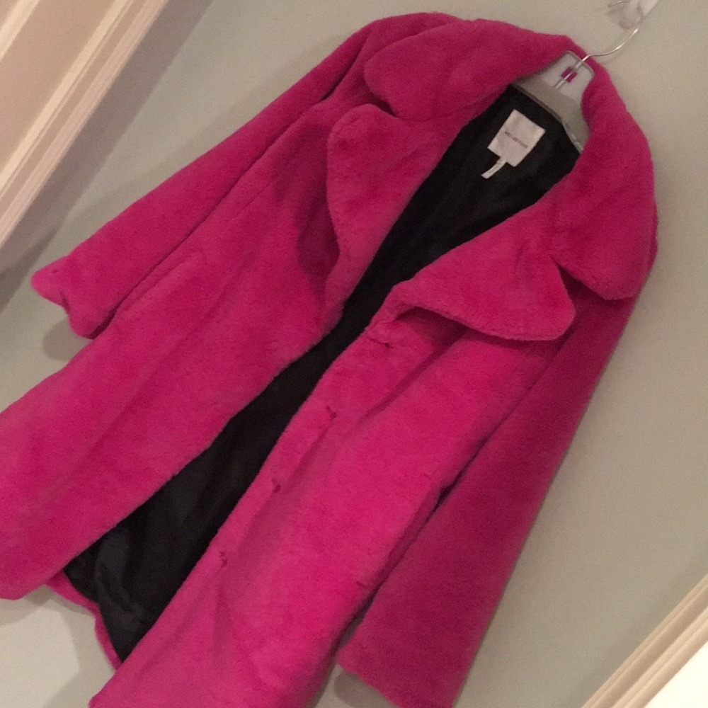 Avec Les Filles Mid Bunny Faux Fur Coat